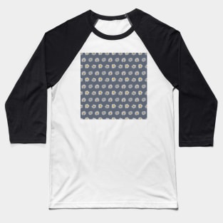 White asters on slate gray Baseball T-Shirt